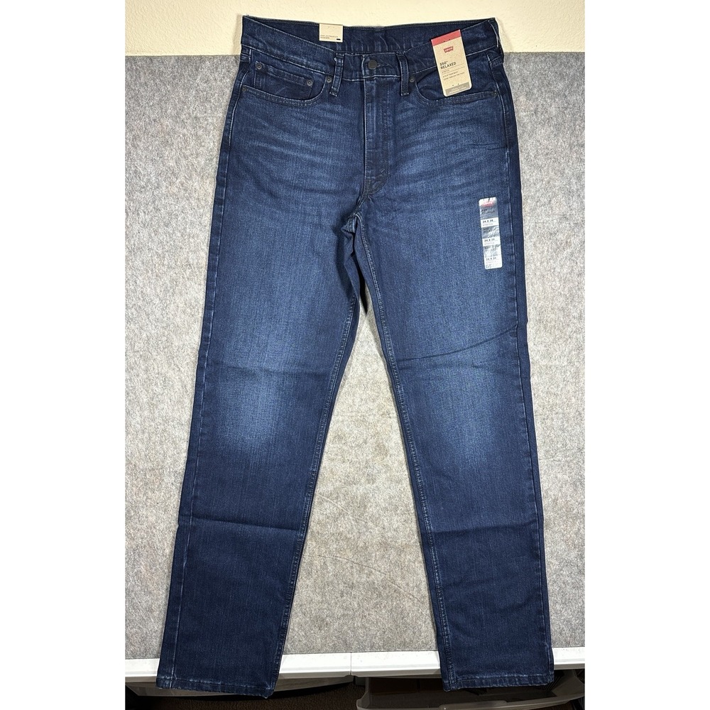 Levi's 550 Relaxed Fit Mens Jeans 34x36 Dark Wash Stretch Denim NWT